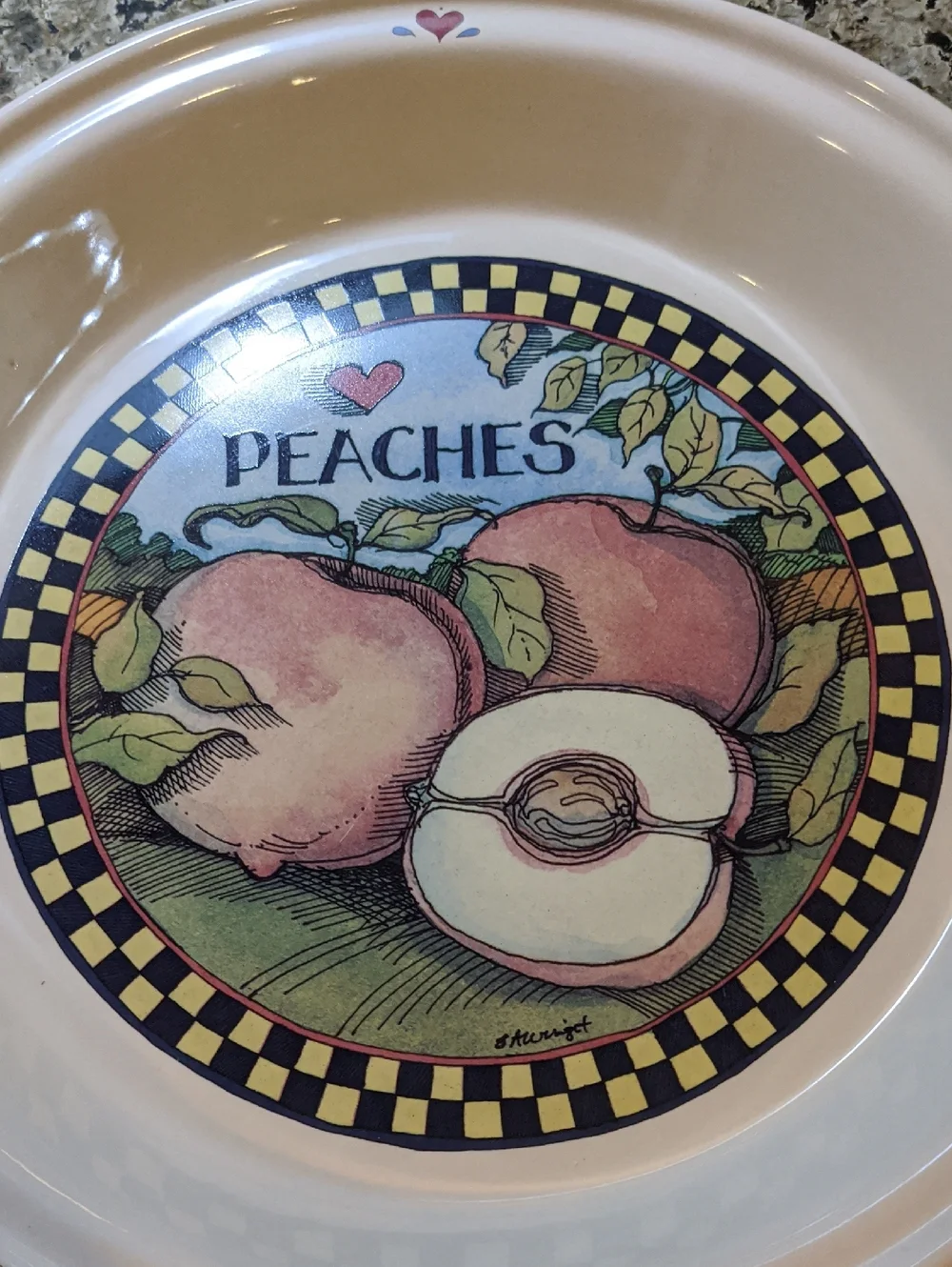 Vintage Certified International Susan Winget Peaches 11